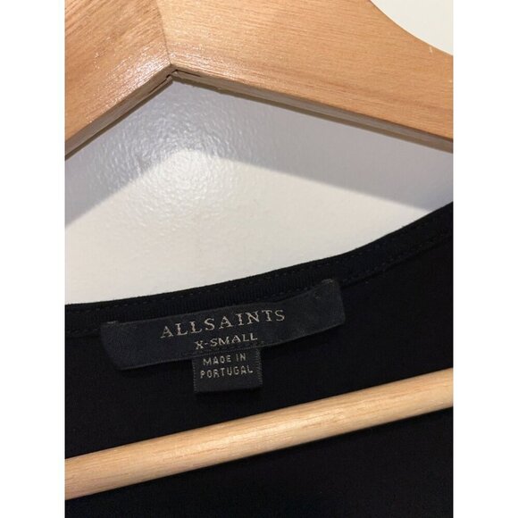 Allsaints Black Sina Midi Dress Women size XS - Picture 5 of 10